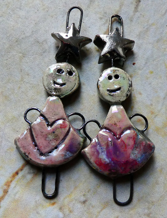 Ceramic Lustrous Simple Souls Christmas Fairy Connectors -Berry Tart