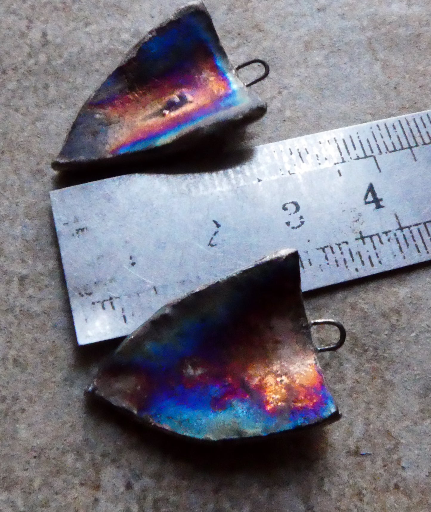 Ceramic Raven Decal Shield Charms #1