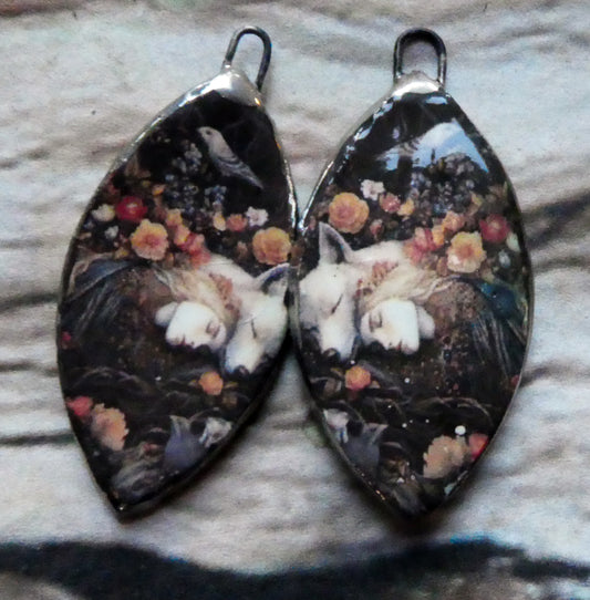 Ceramic Fairy Tale Decal Charms #2