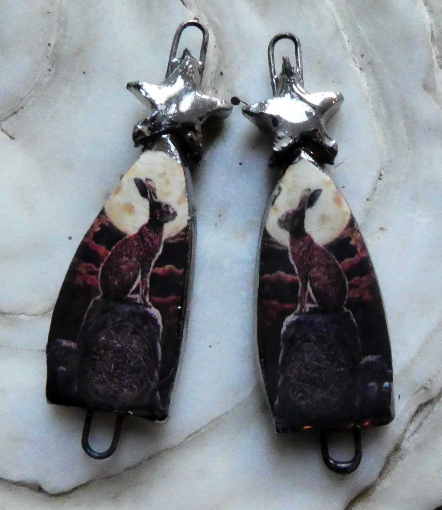 Ceramic Hare Decal Connectors  #1