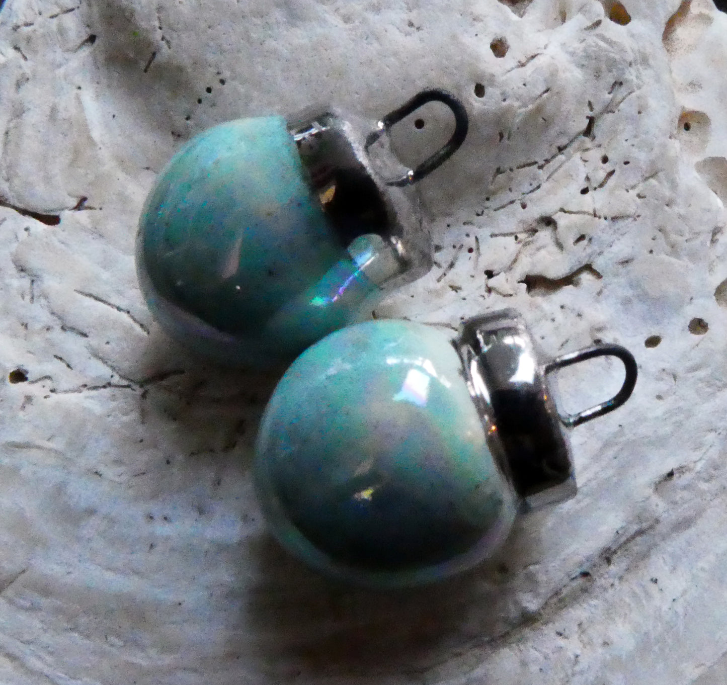 Ceramic Bauble Charms - Larimar