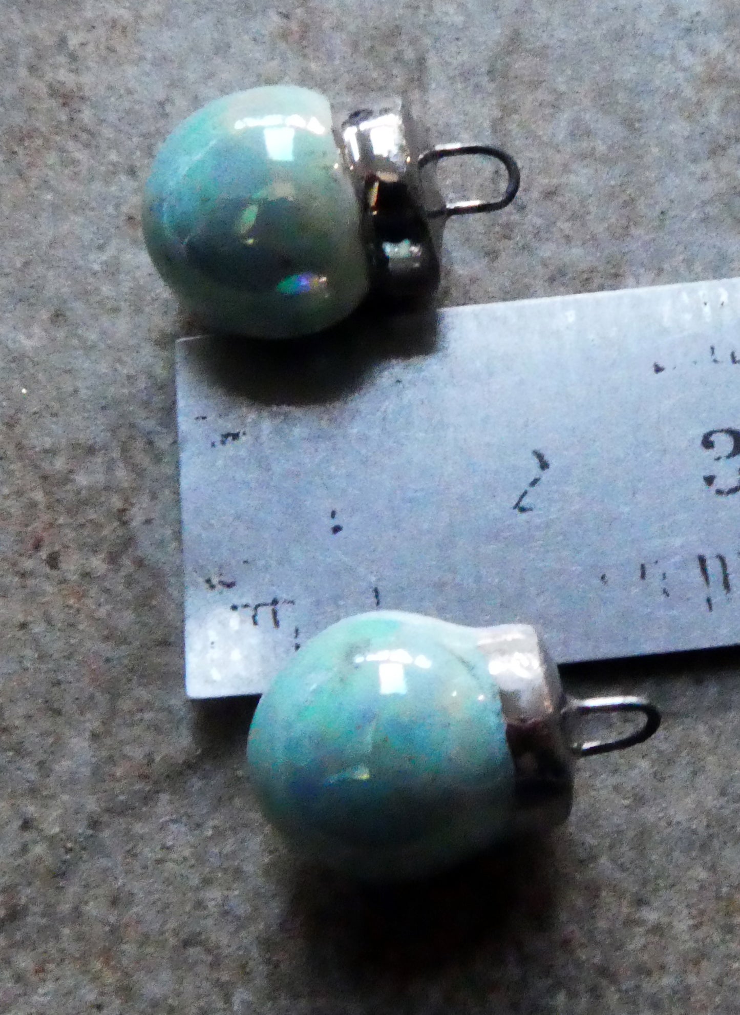 Ceramic Bauble Charms - Larimar
