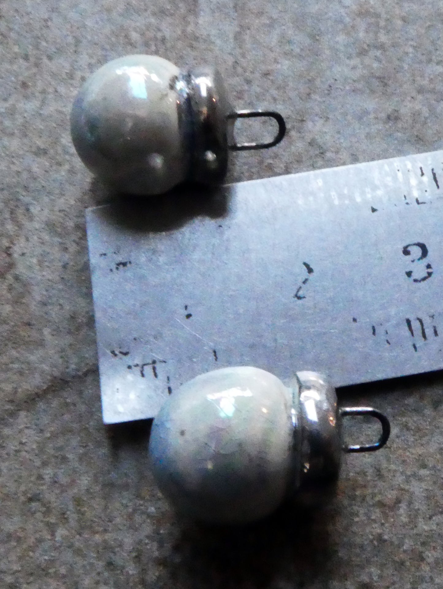 Ceramic Bauble Charms - Moonscape Crackle