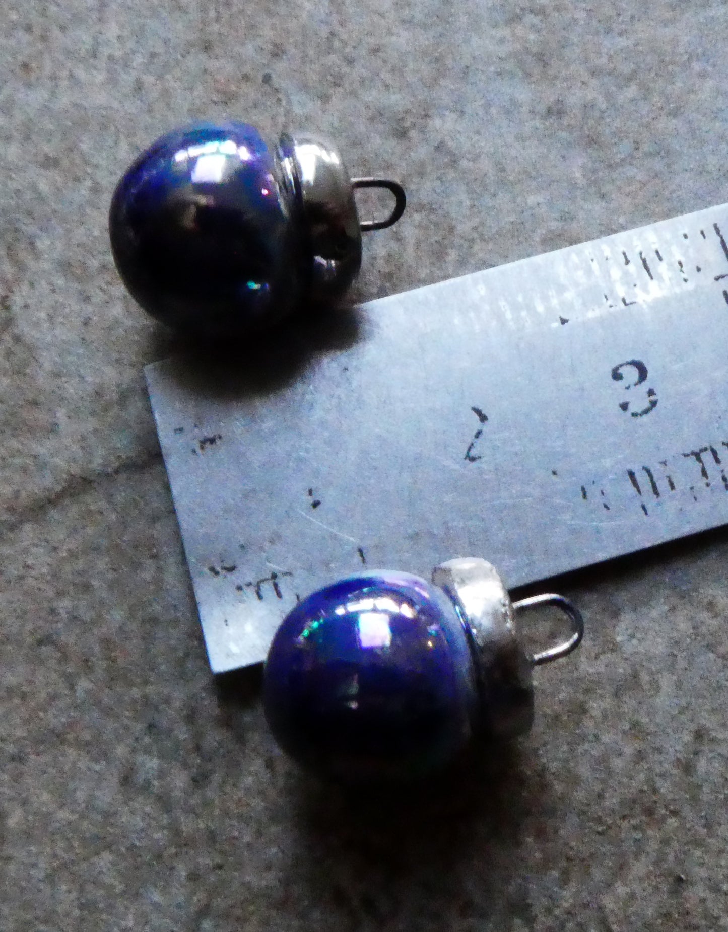 Ceramic Bauble Charms - Mirror Blue