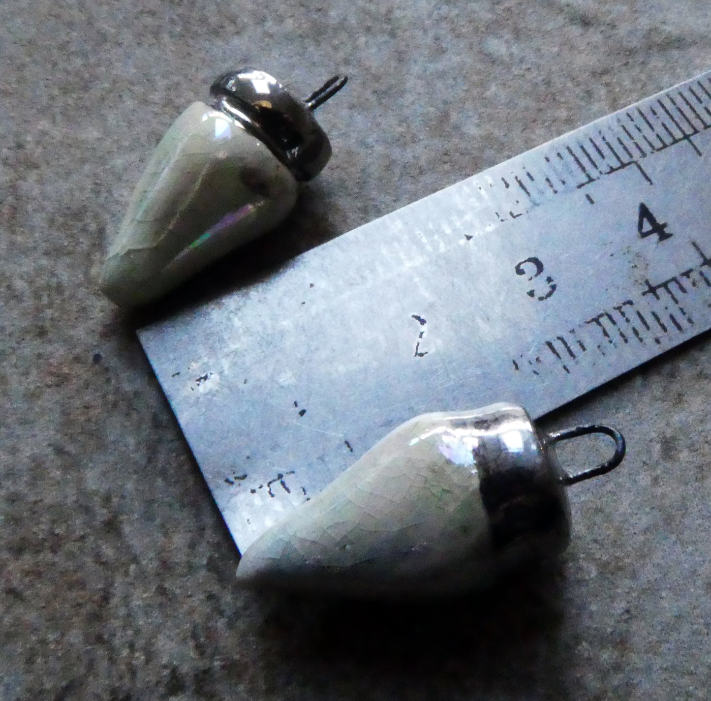 Ceramic Christmas Lights Charms - Diamond Crackle