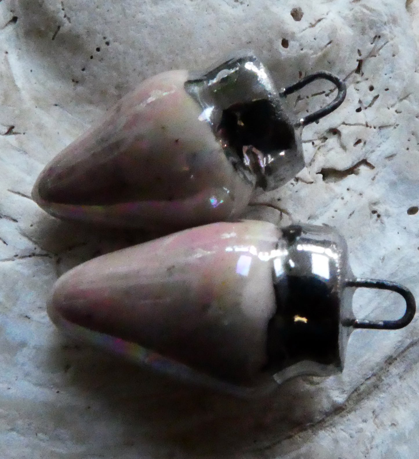 Ceramic Christmas Lights Charms - Morganite