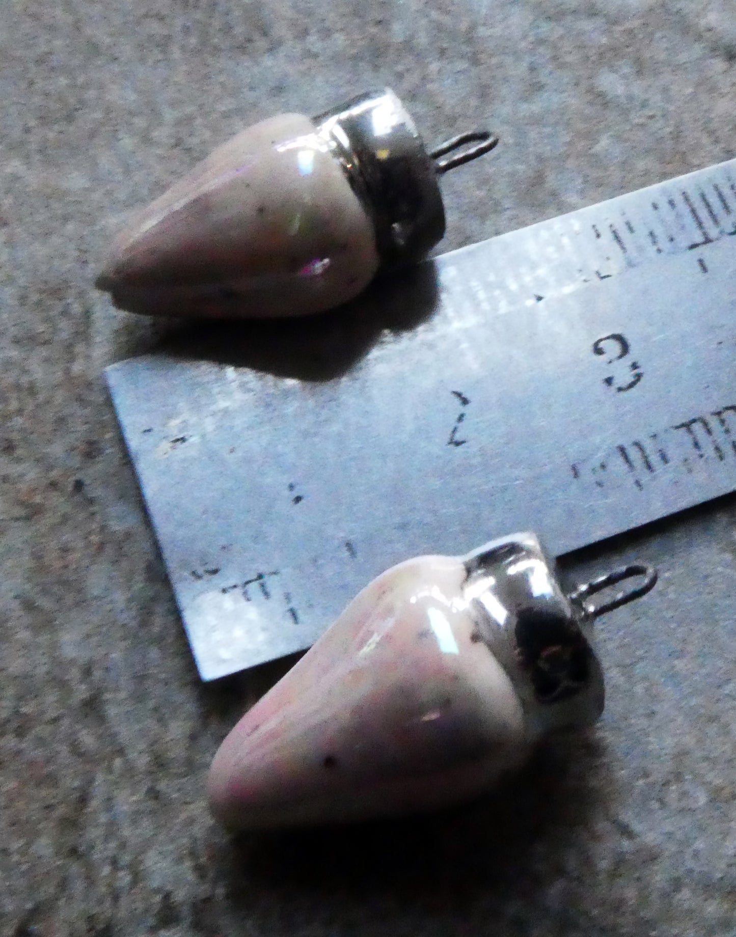 Ceramic Christmas Lights Charms - Morganite