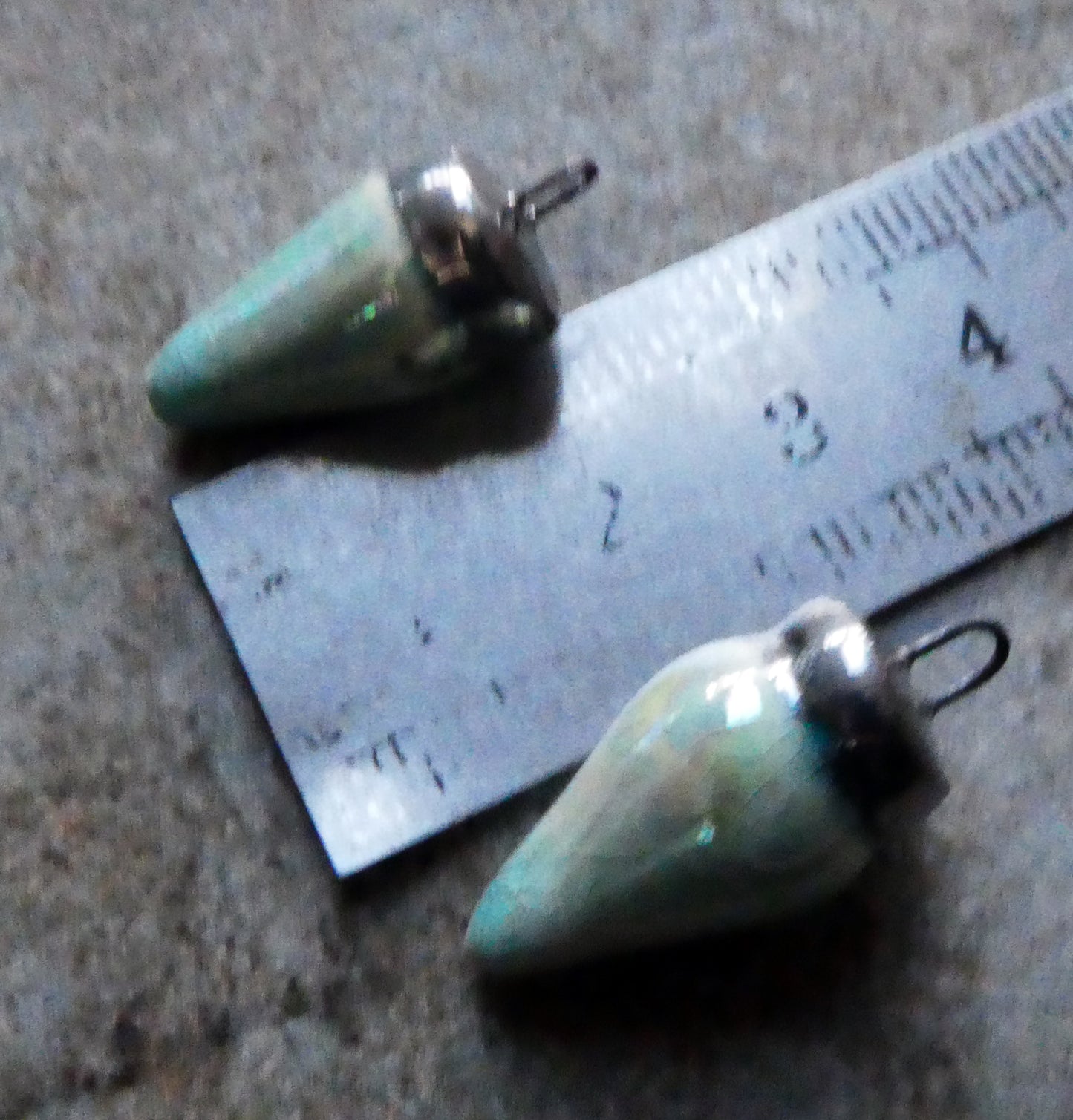 Ceramic Christmas Lights Charms - Aquamarine Crackle