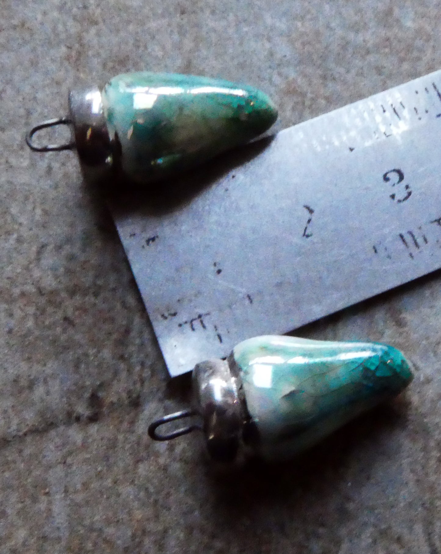 Ceramic Christmas Lights Charms - Oriental Blue