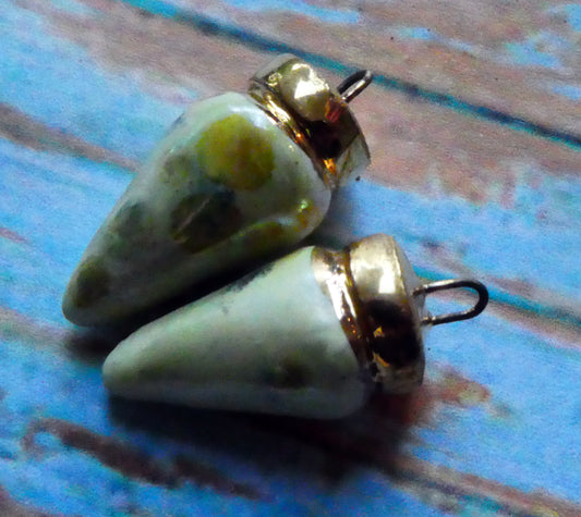 Ceramic Christmas Lights Charms - Haystack