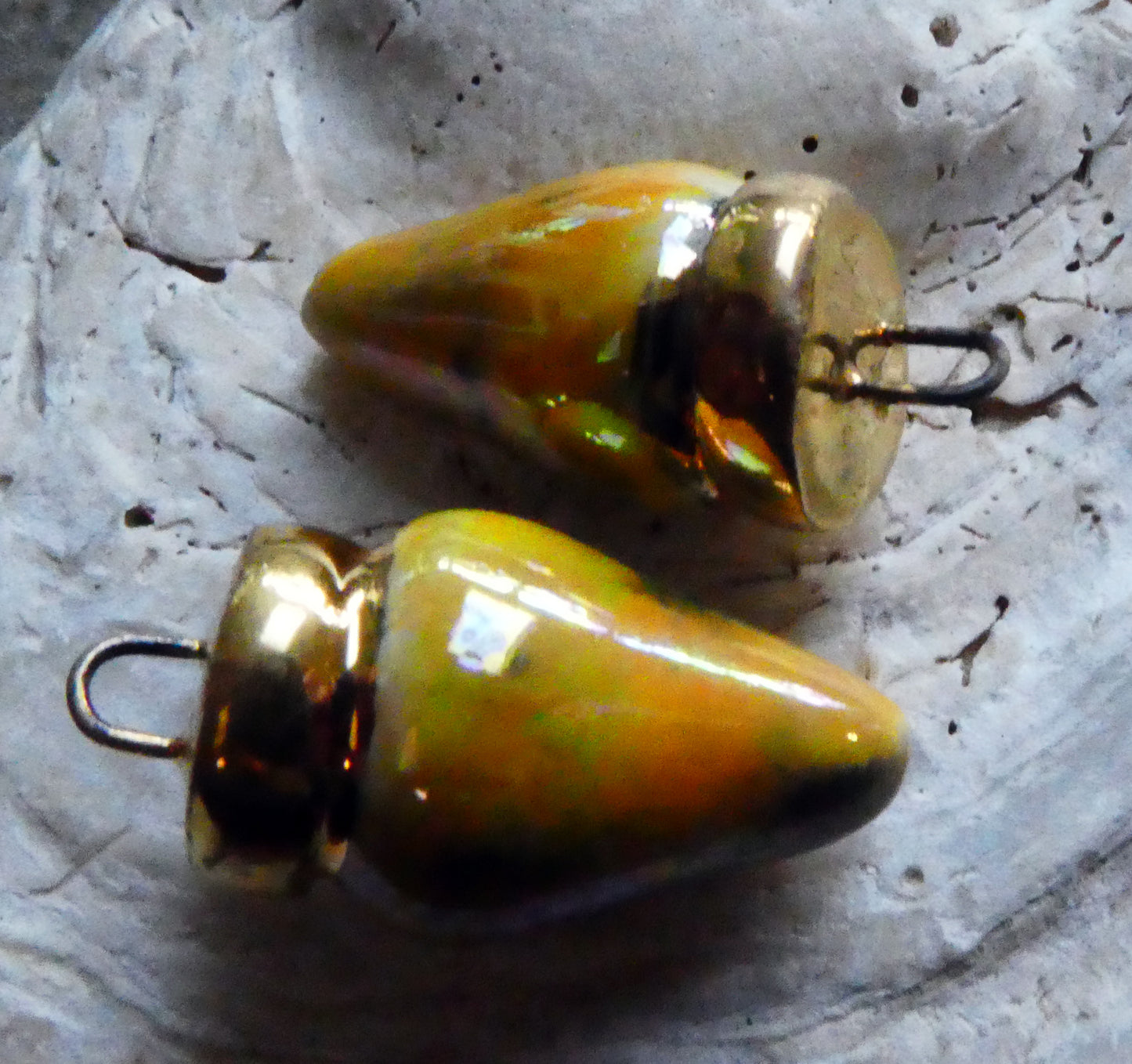 Ceramic Christmas Lights Charms - Papaya