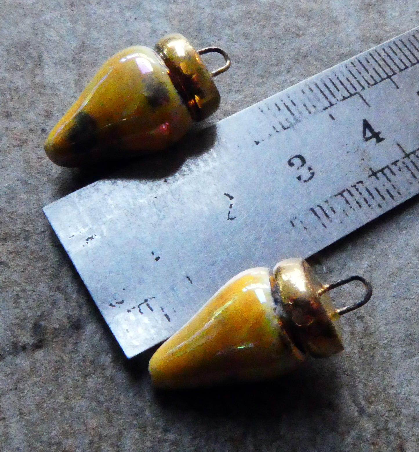 Ceramic Christmas Lights Charms - Papaya