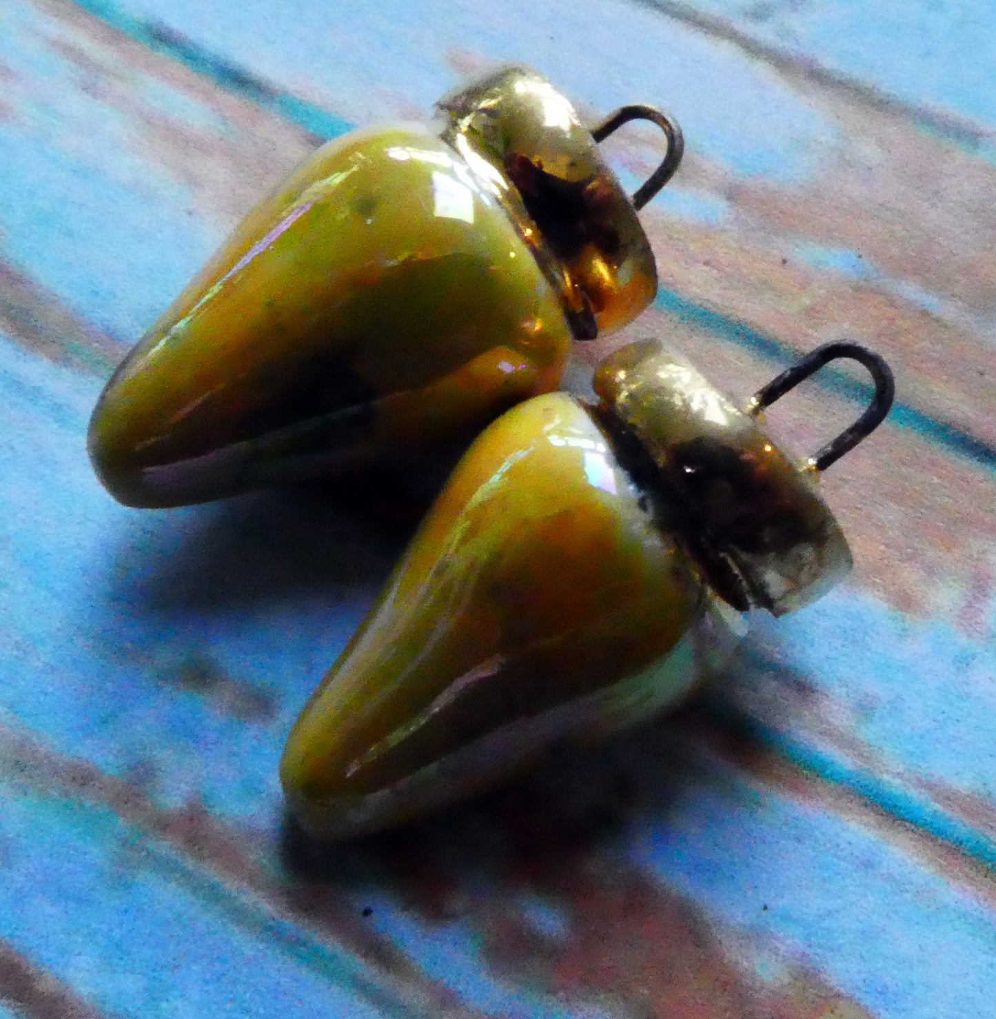 Ceramic Christmas Lights Charms - Papaya