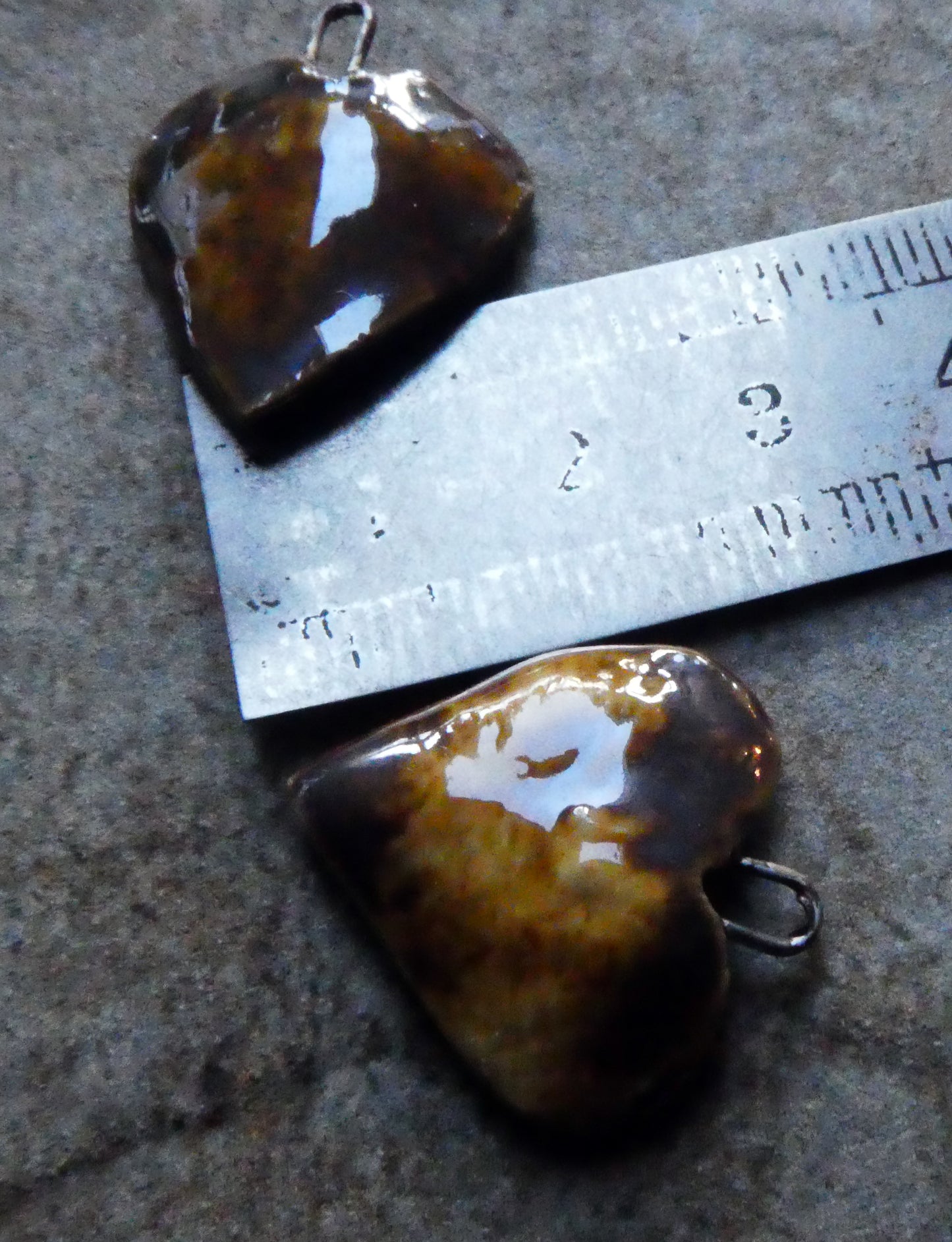 Ceramic Deep Veined Leaf Earring Charms