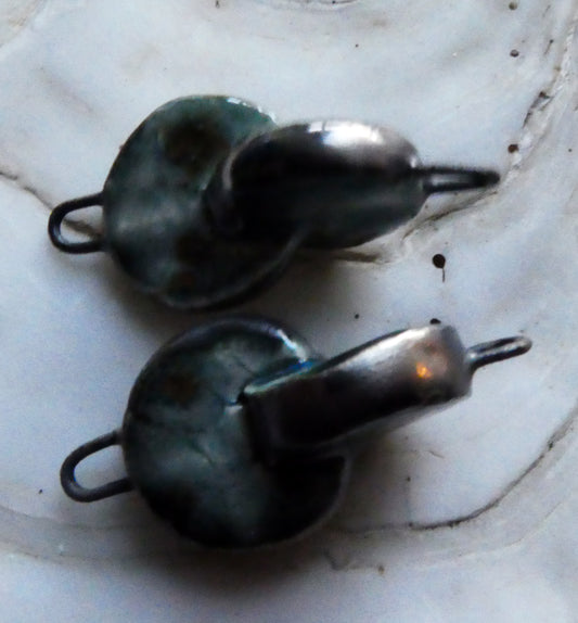 Ceramic Interconnected Discs Connectors- Mystic Jade