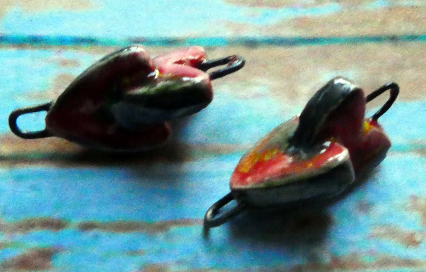 Ceramic Interconnected Hearts Connectors-Firecracker