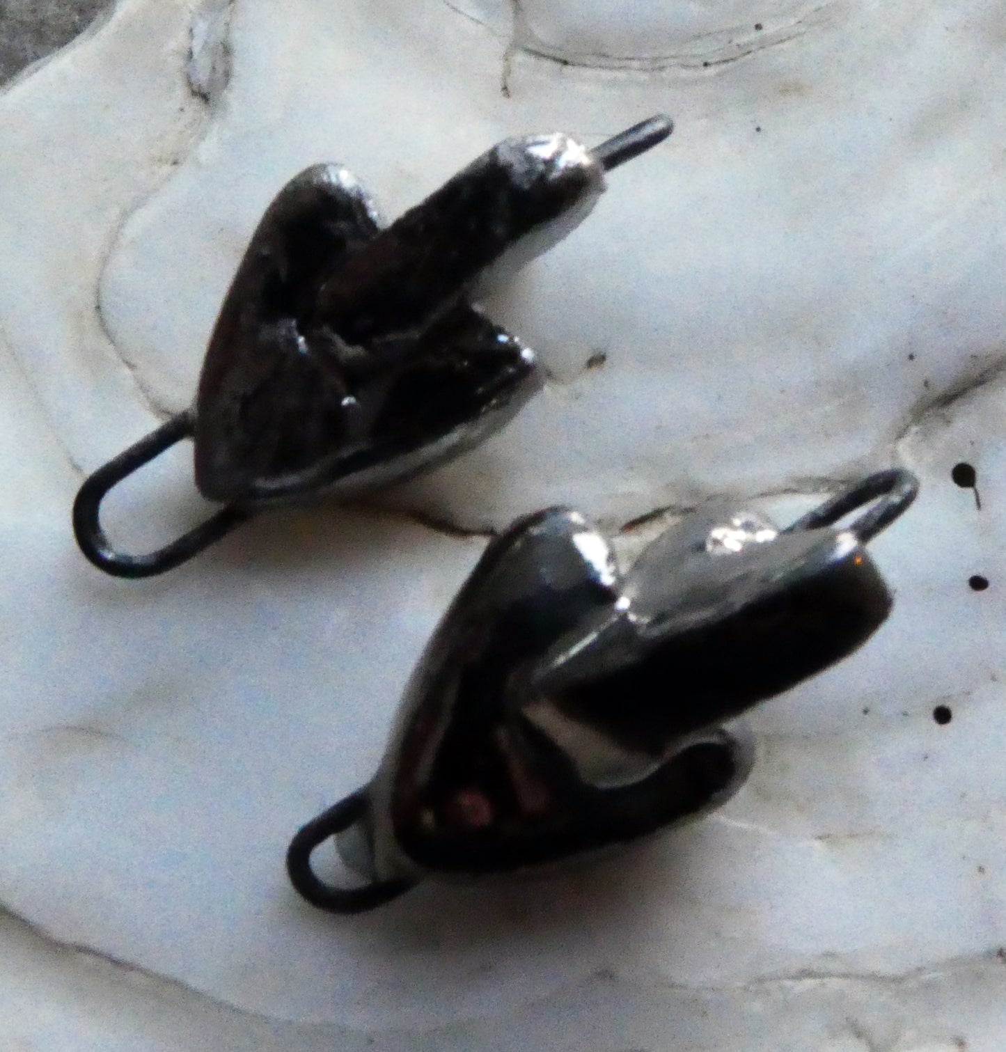 Ceramic Interconnected Hearts Connectors- Platinum