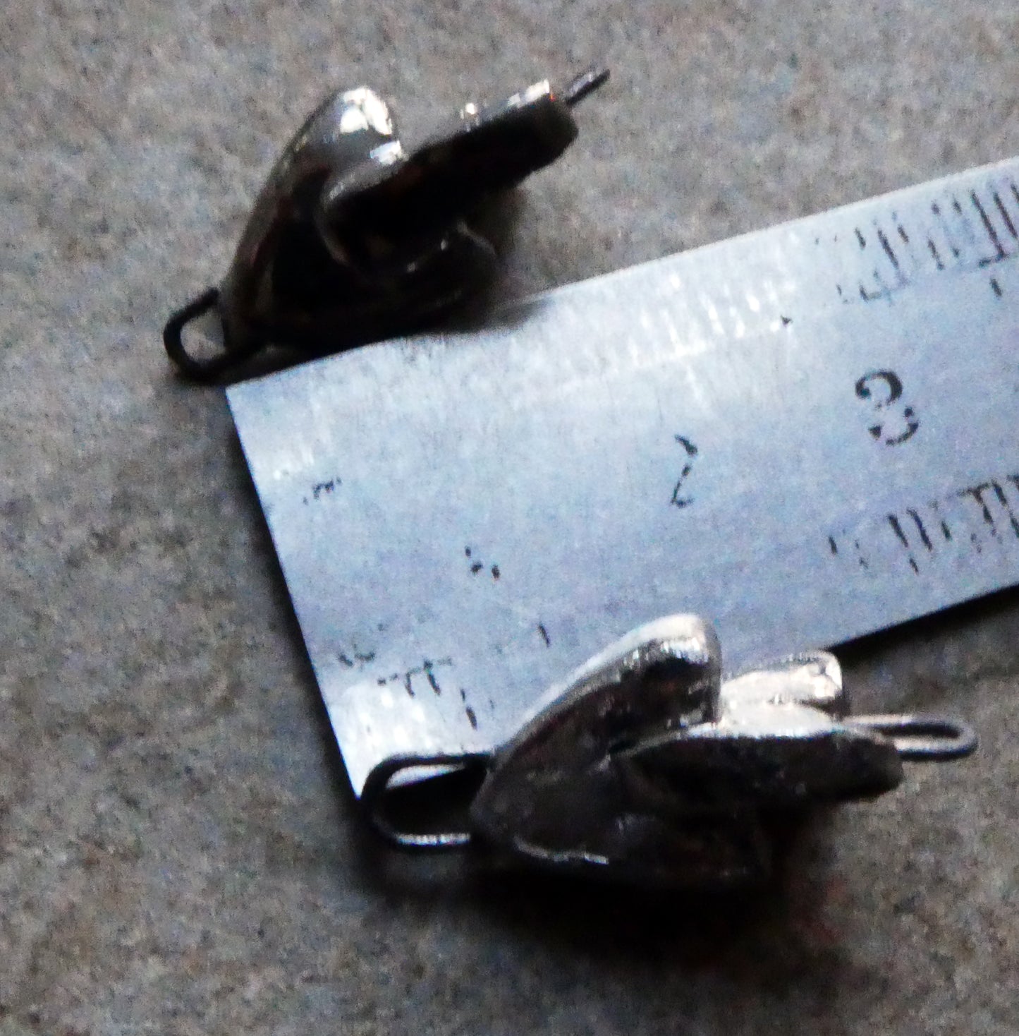 Ceramic Interconnected Hearts Connectors- Platinum