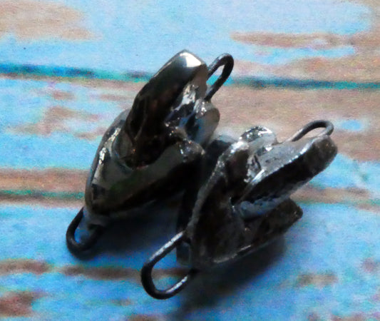 Ceramic Interconnected Hearts Connectors- Platinum