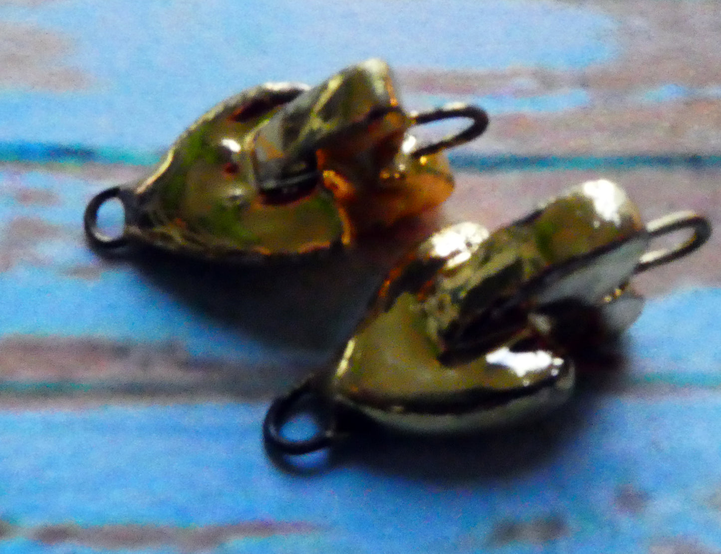 Ceramic Interconnected Hearts Connectors-Gold