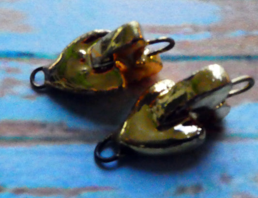 Ceramic Interconnected Hearts Connectors-Gold