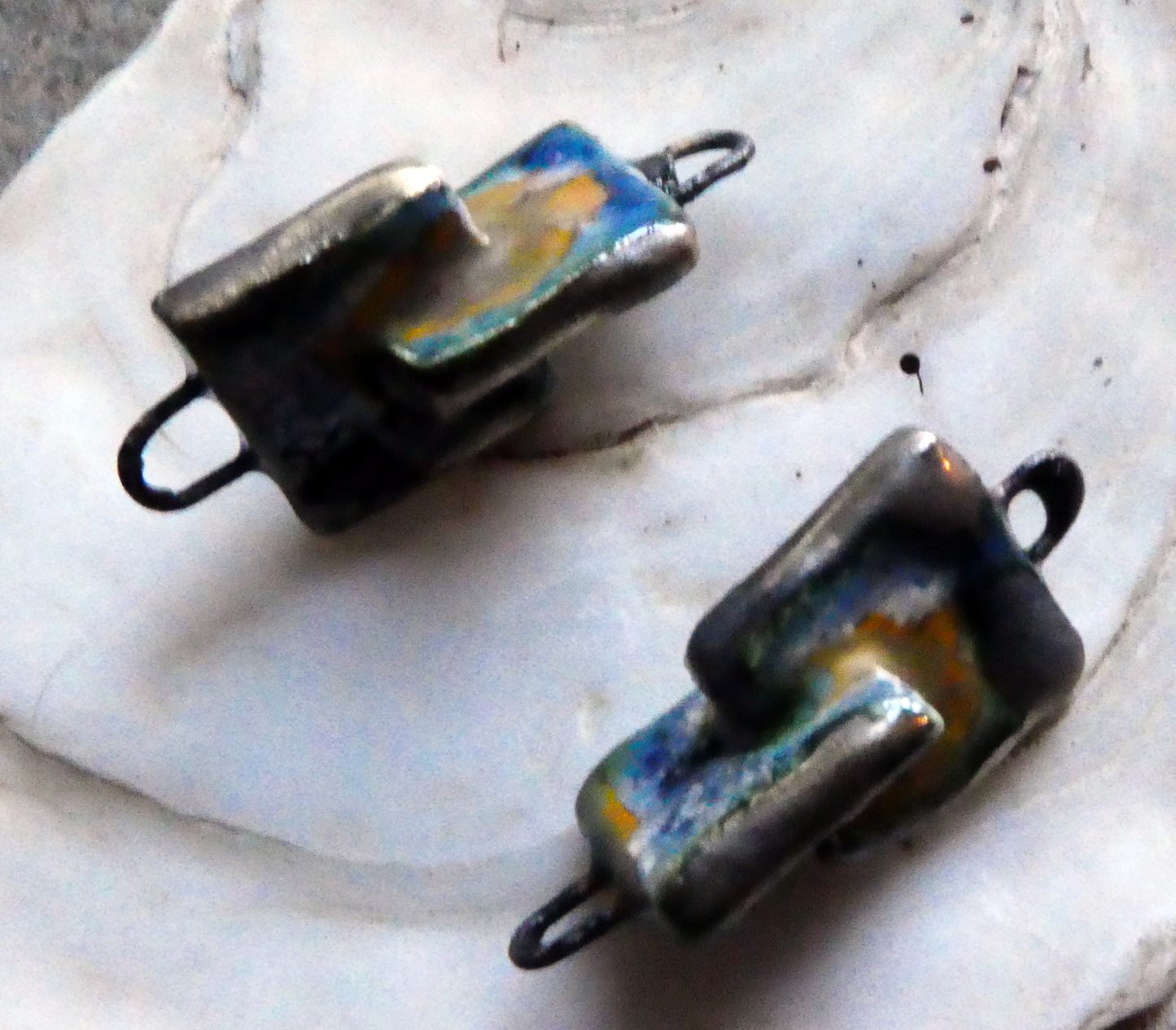 Ceramic Interconnected Squares Connectors- Outer Space