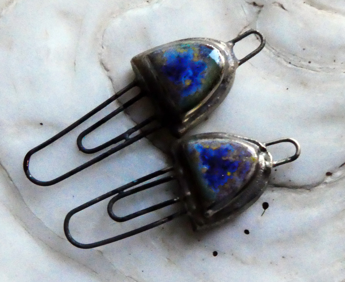 Ceramic Moulded Half Oval Double Hoop Connectors- Sailors Delight