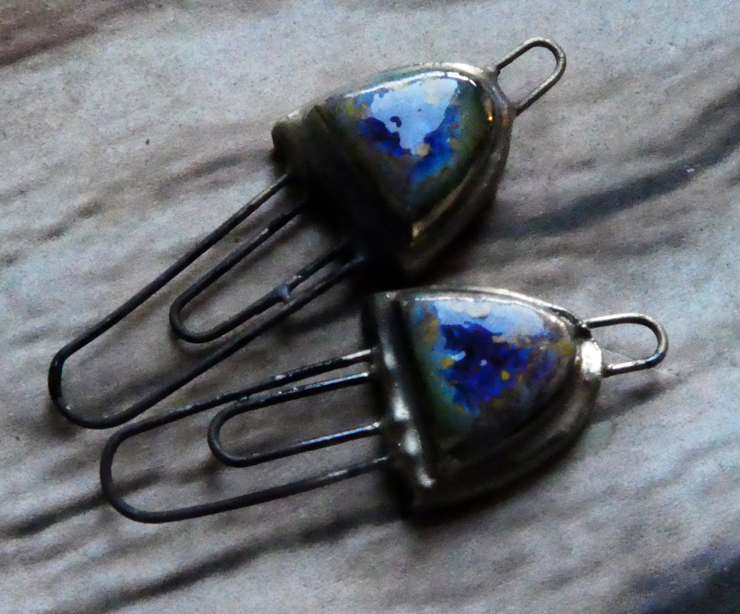 Ceramic Moulded Half Oval Double Hoop Connectors- Sailors Delight