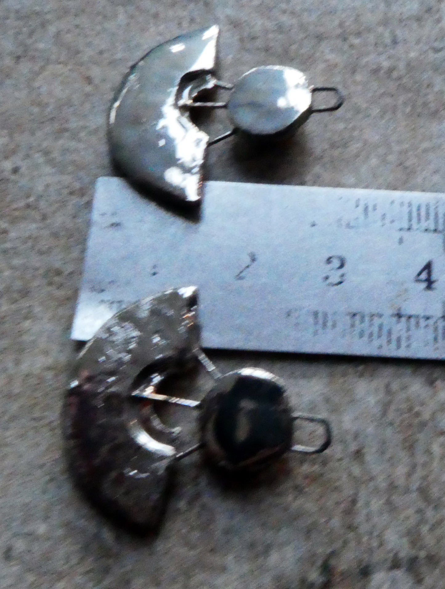 Ceramic Moulded Disc and Scoop Charms -Soft Blue