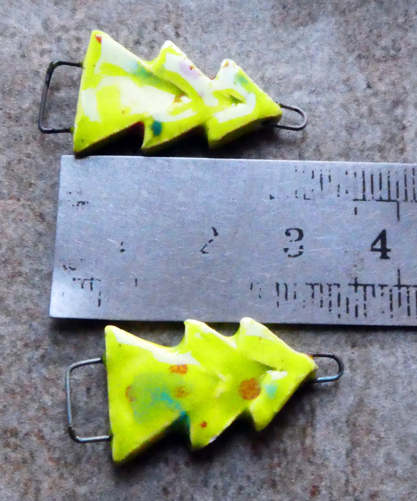 Ceramic Stacked Tree Connectors -Cherry Limeade