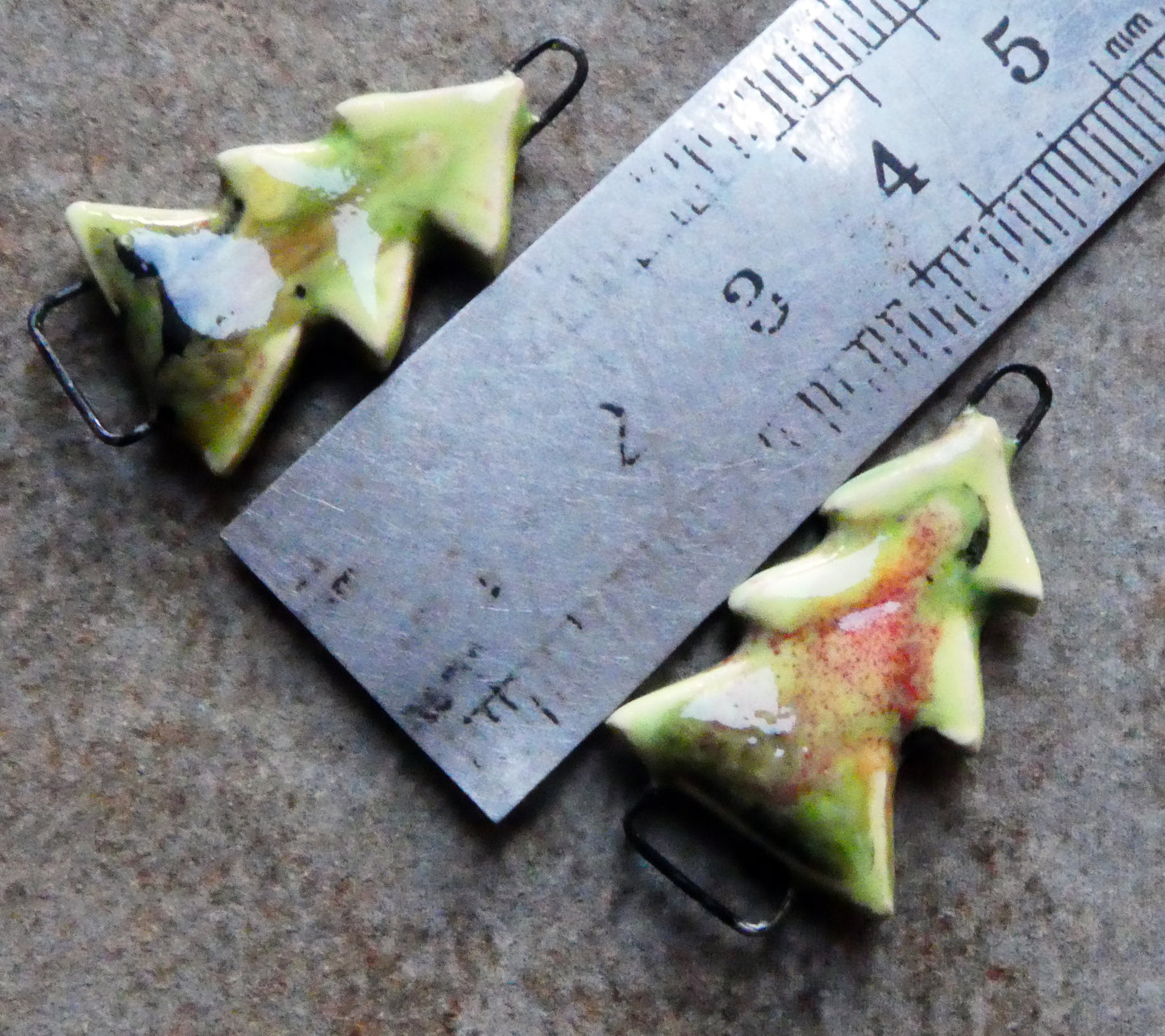 Ceramic Stacked Tree Connectors -Mixed Melon