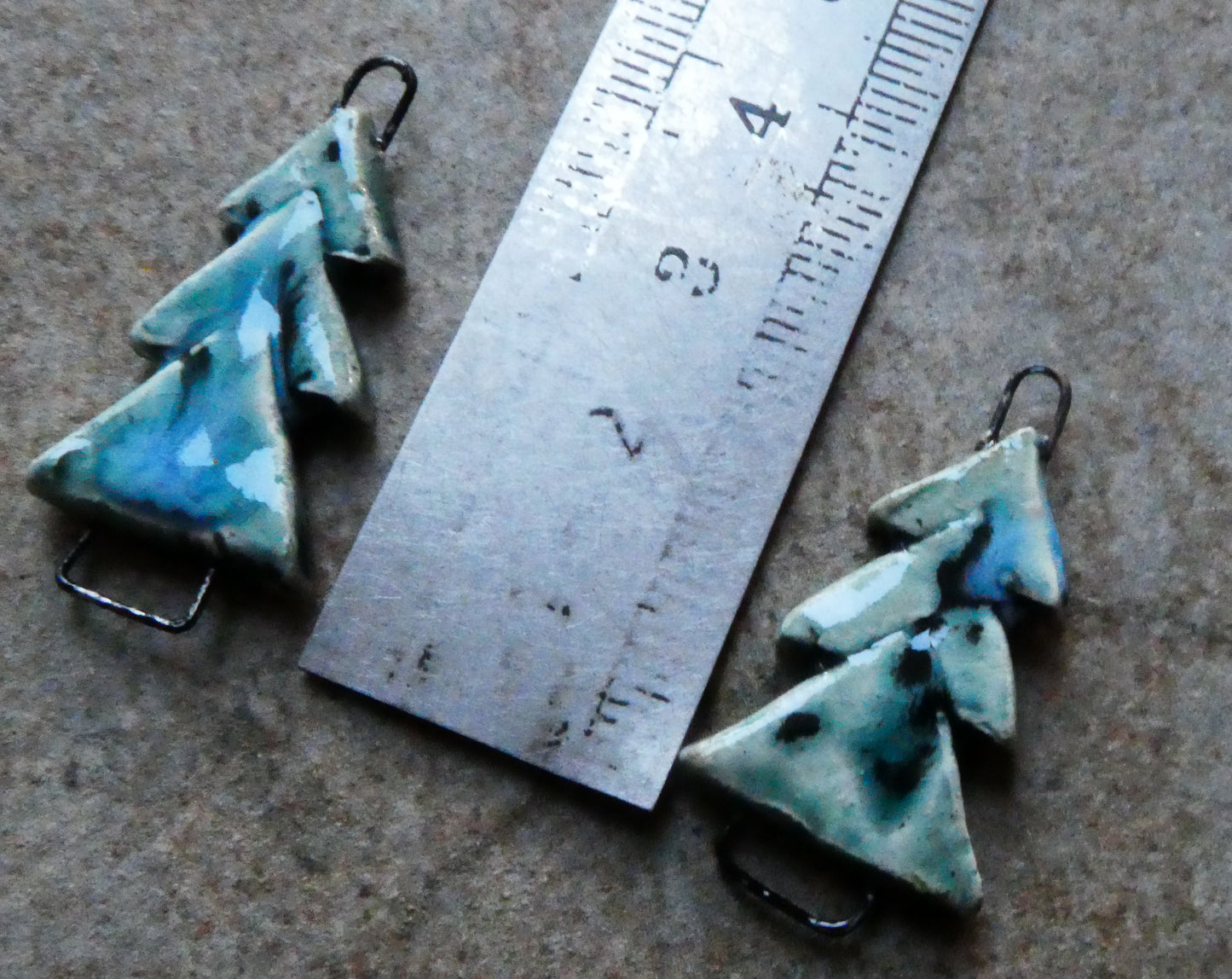Ceramic Stacked Tree Connectors -Ocean Mist