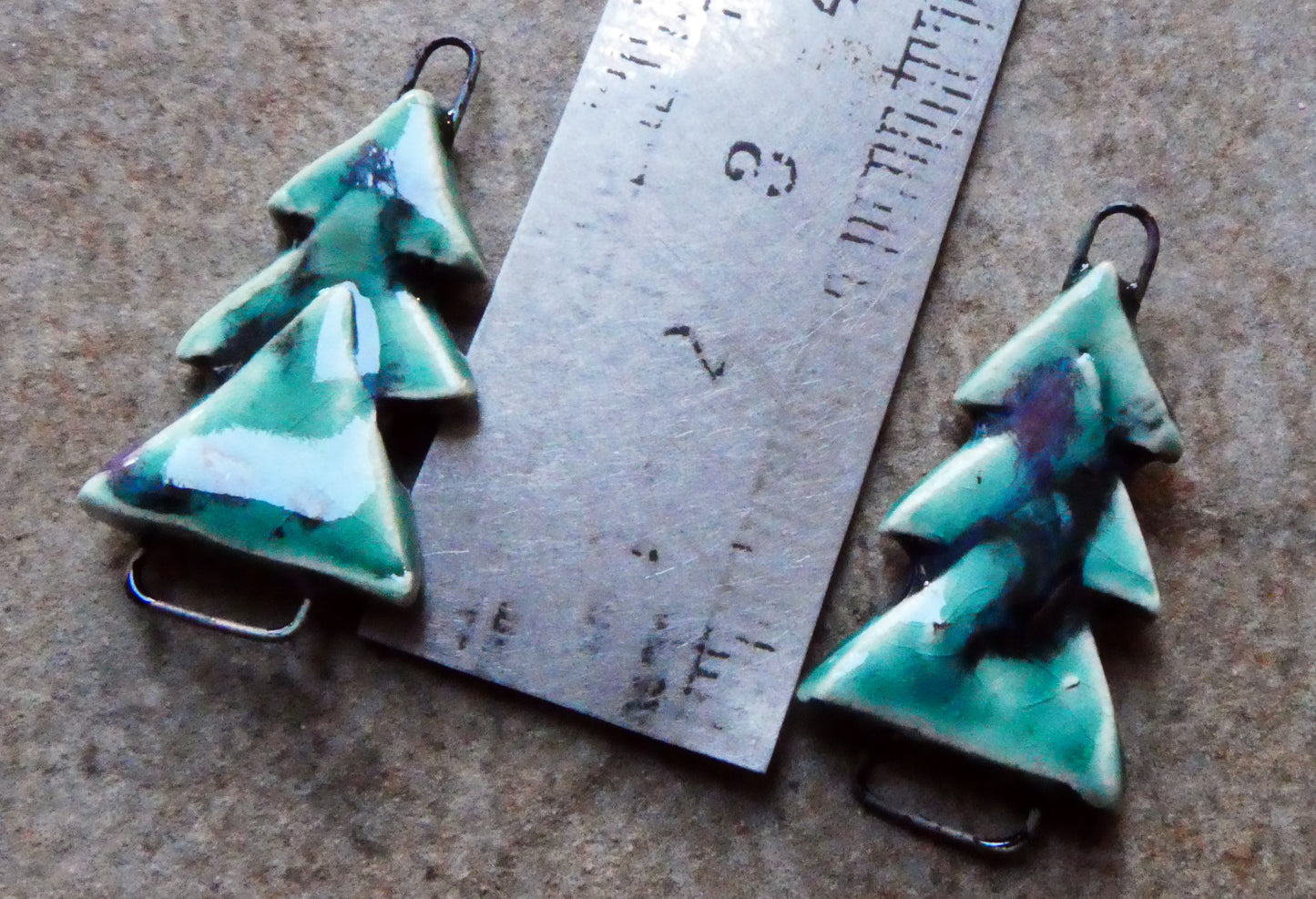 Ceramic Stacked Tree Connectors -Spring Meadow
