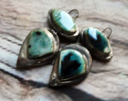 Ceramic Moulded Mixed Shape Charms - Ocean Mist