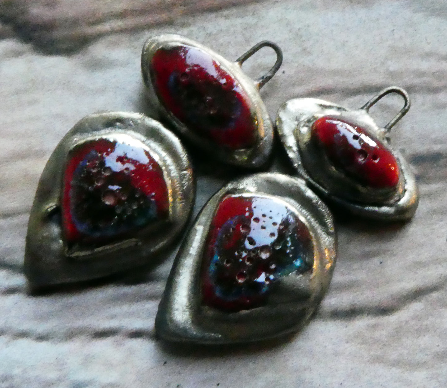 Ceramic Moulded Mixed Shape Charms - Ladybird