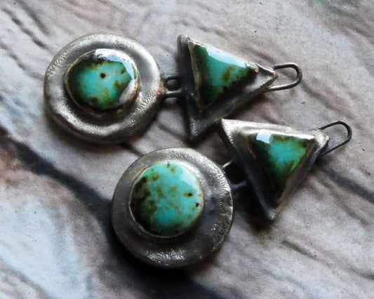 Ceramic Moulded Mixed Shape Charms - Blue Guppy