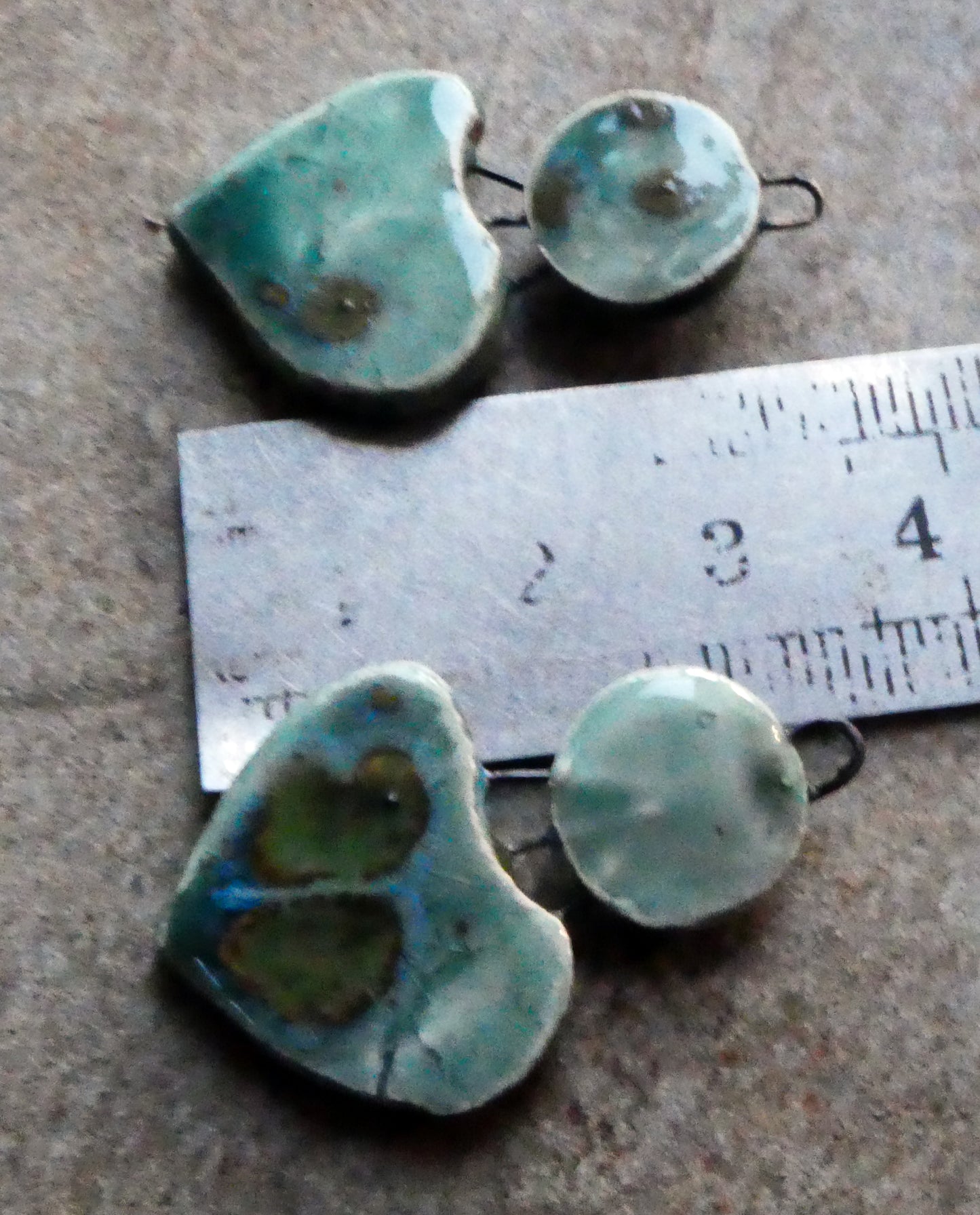 Ceramic Disc and Lotus Charms - Mystic Jade