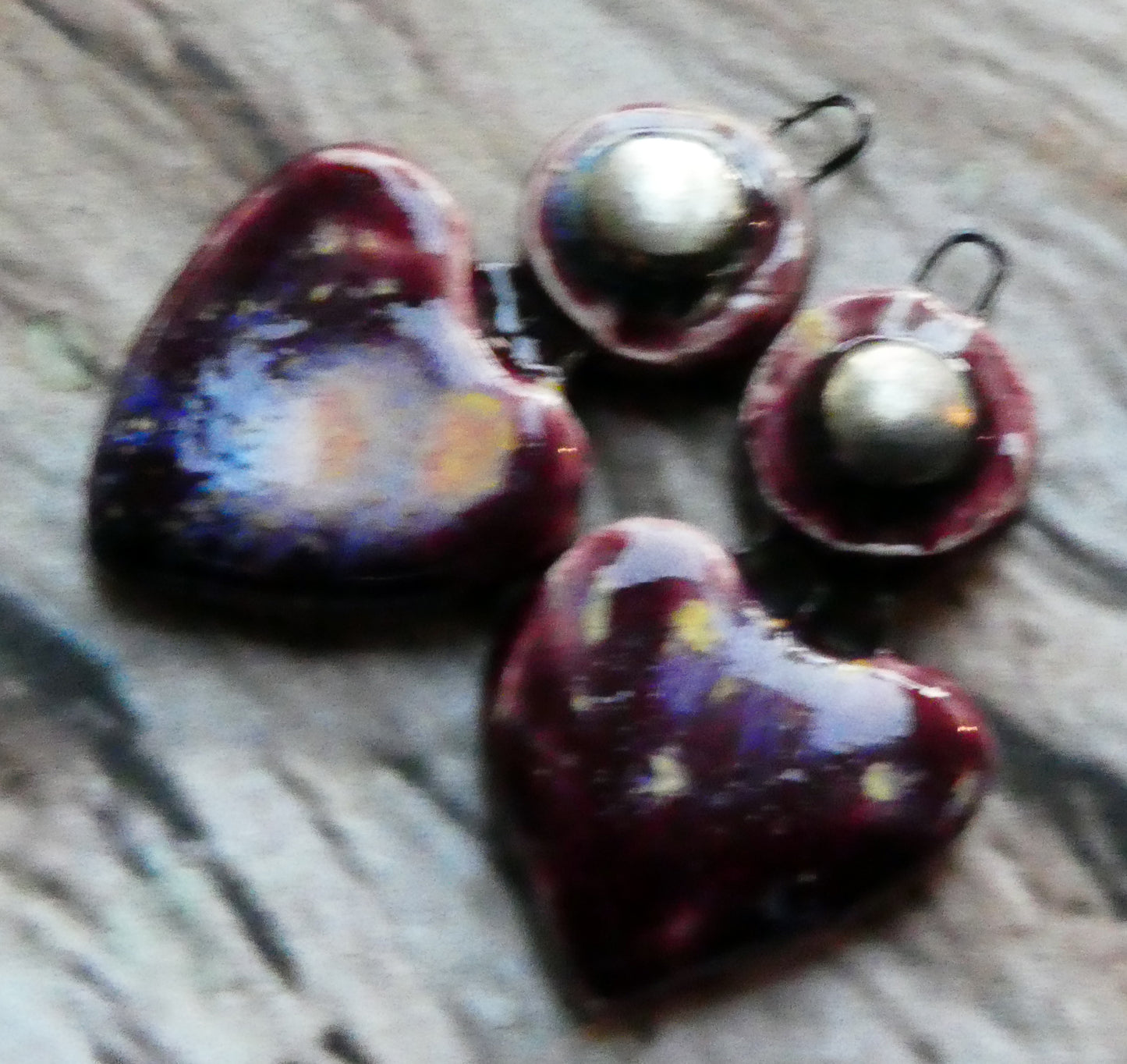 Ceramic Disc and Lotus Charms - Sailors Delight