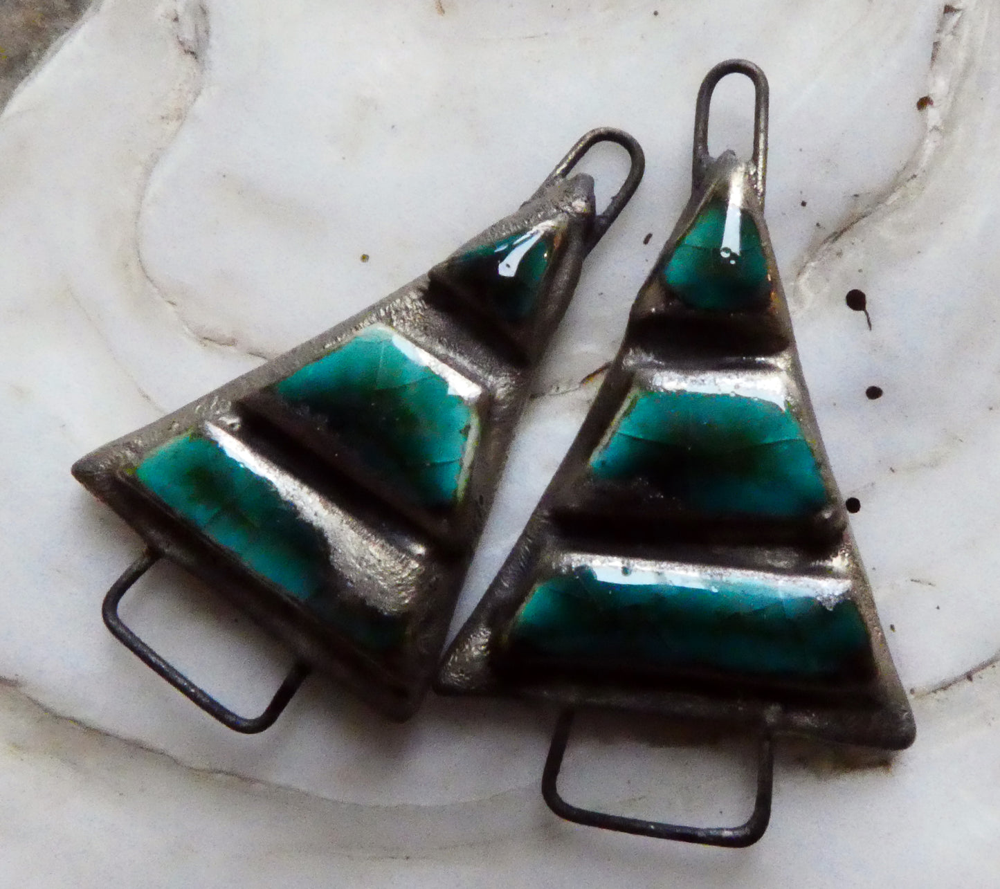 Ceramic Moulded Tree Connectors -Ocean Mist