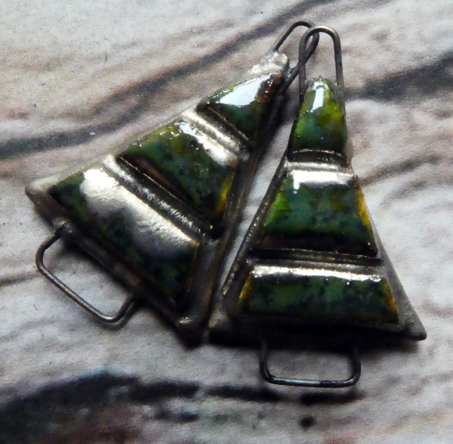 Ceramic Moulded Tree Connectors -Dark Jade