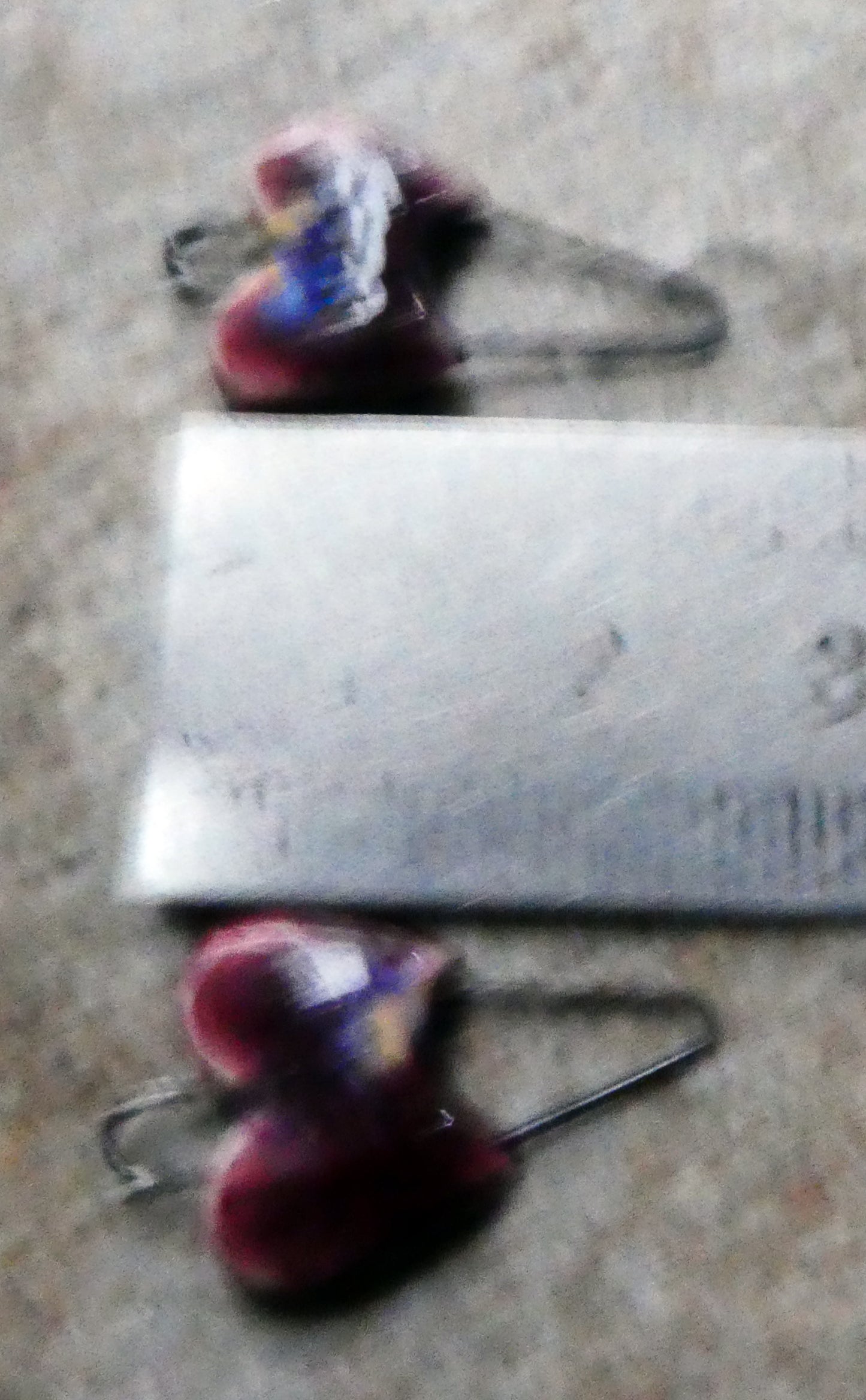 Ceramic Heart Earring Connectors -Sailors Delight