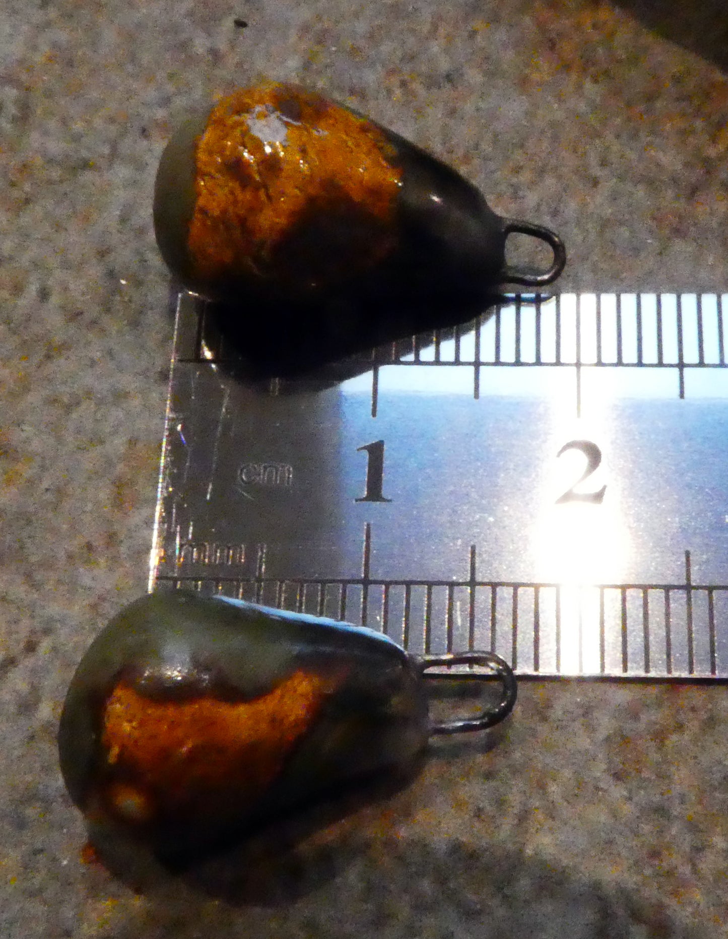 Ceramic Drops Earring Charms - Bark