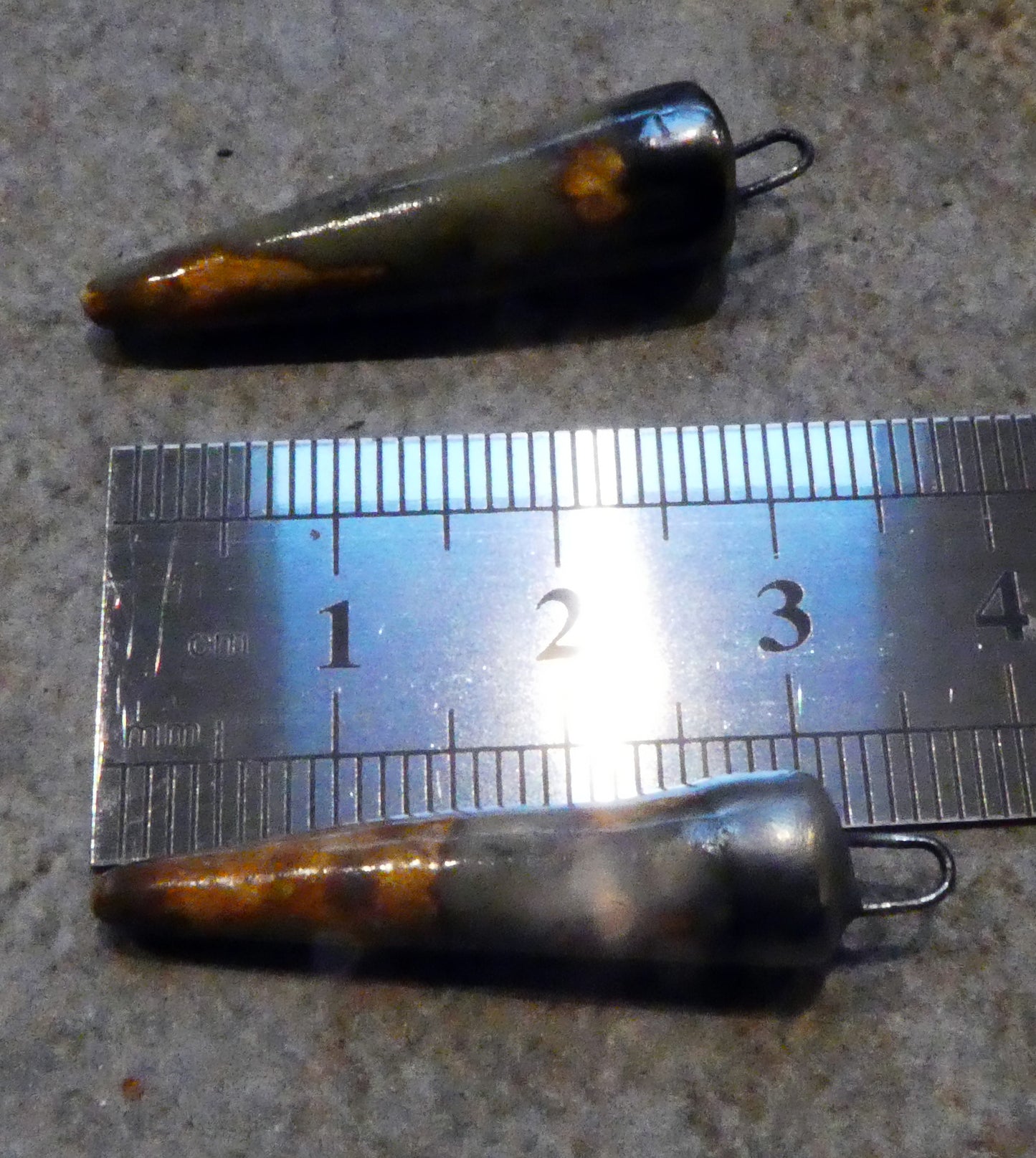 Ceramic Spikes Earring Charms -  Bark