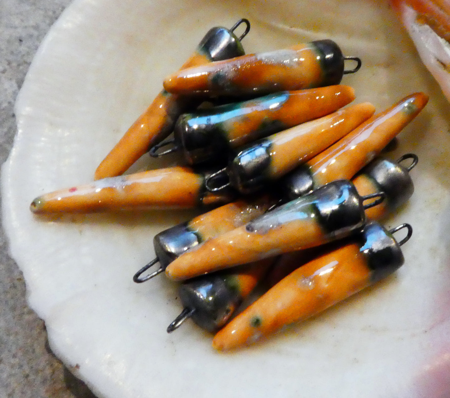 Ceramic Spikes Earring Charms -  Ayers Rock