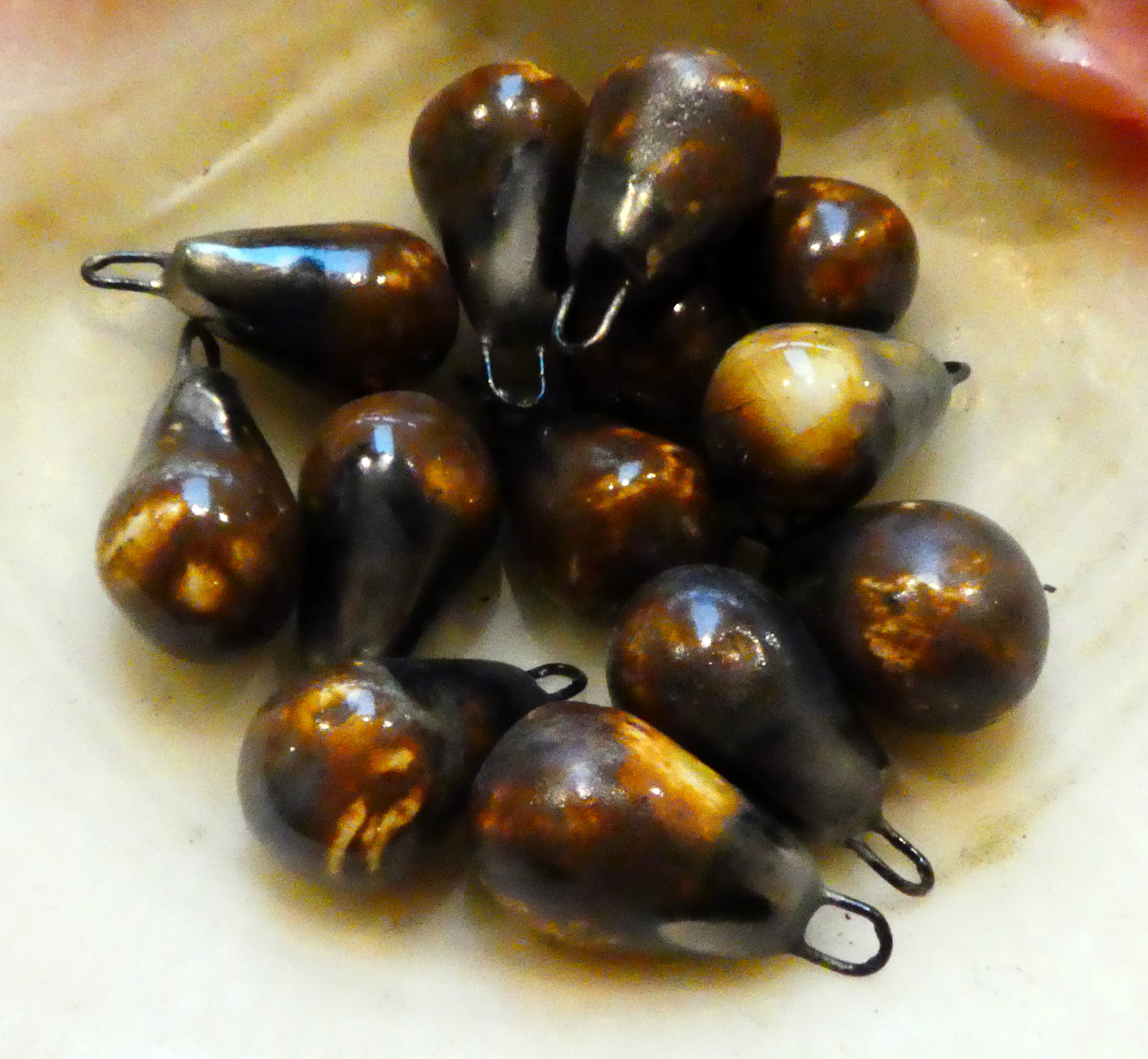 Ceramic Drops Earring Charms - Rustic Ale