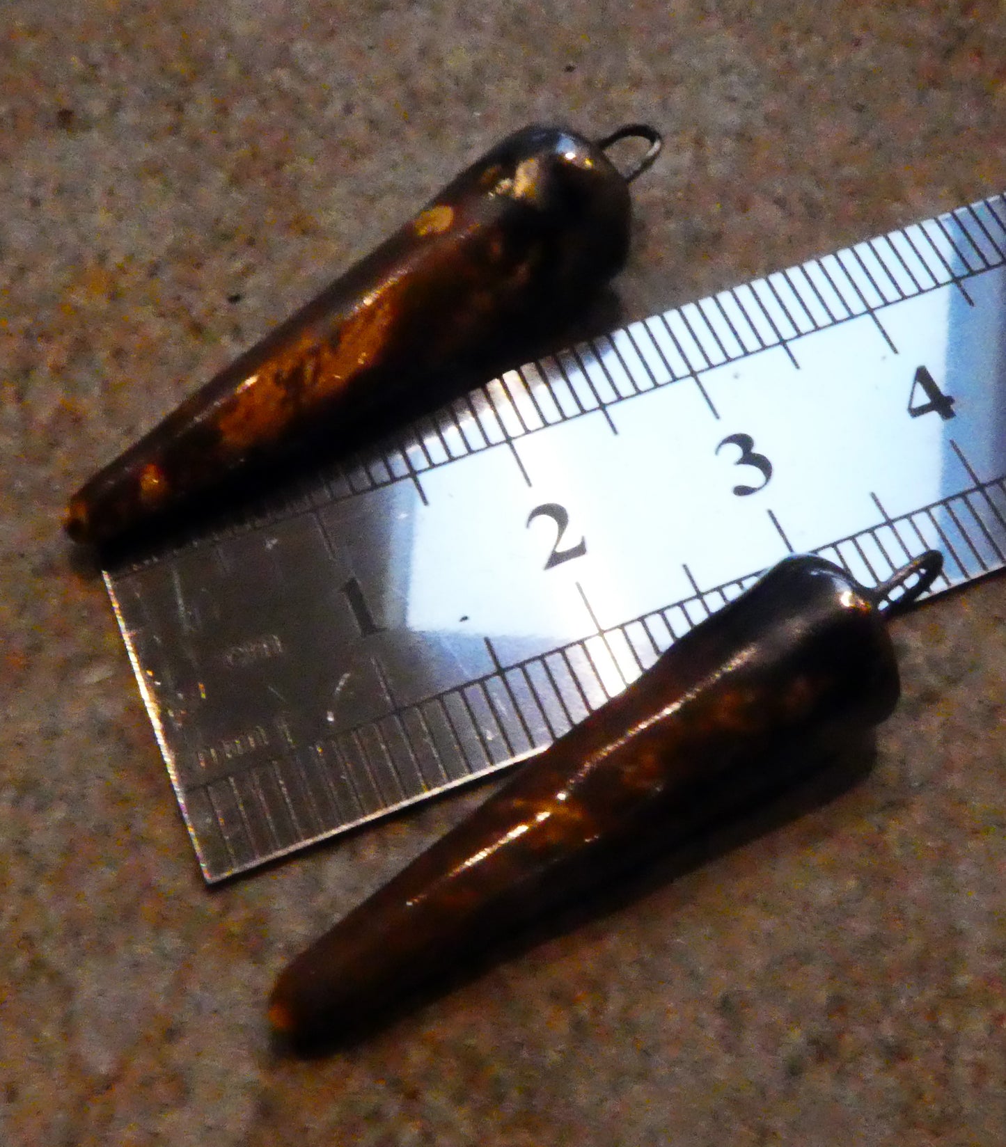 Ceramic Spikes Earring Charms -  Rustic Ale