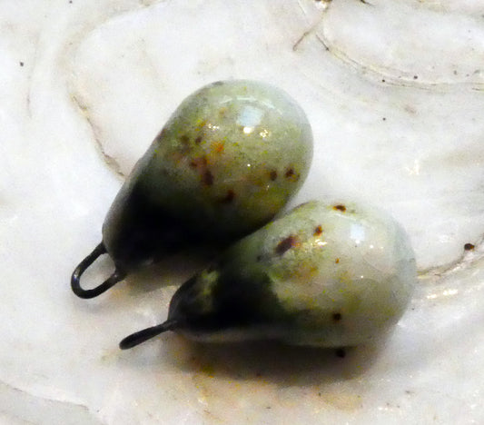 Ceramic Drops Earring Charms - Pebble