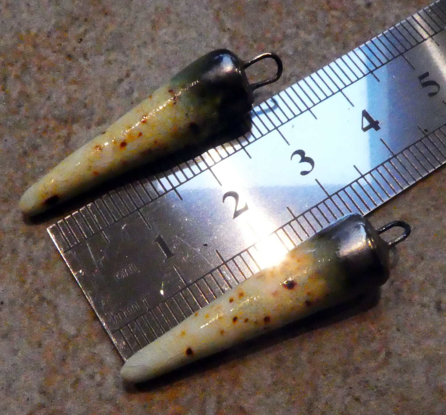 Ceramic Spikes Earring Charms -  Pebble