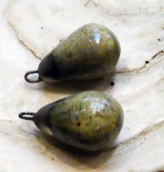 Ceramic Drops Earring Charms -  Titanium