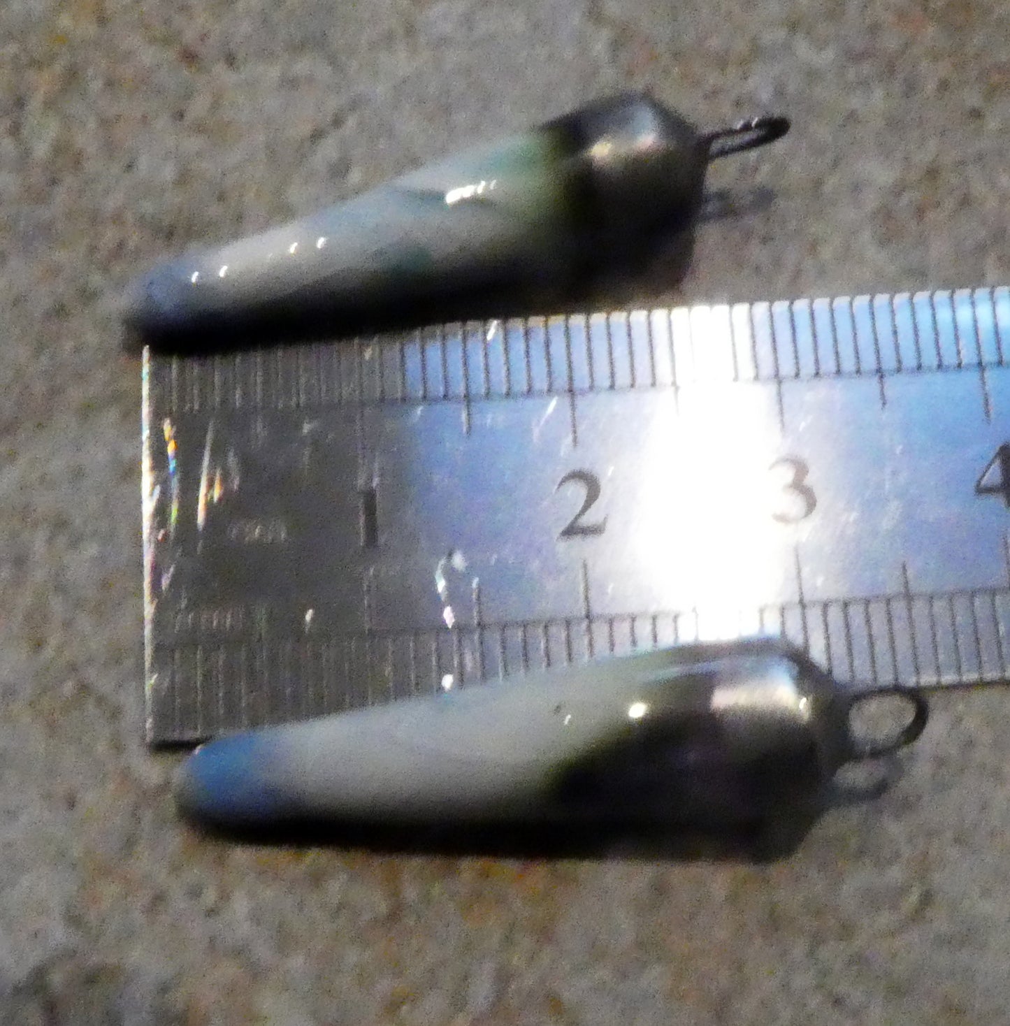 Ceramic Spikes Earring Charms -  Moonscape Crackle